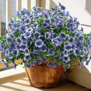 20-Bundles Blue Artificial Greenery Flowers Hanging Plants Home Decoration
